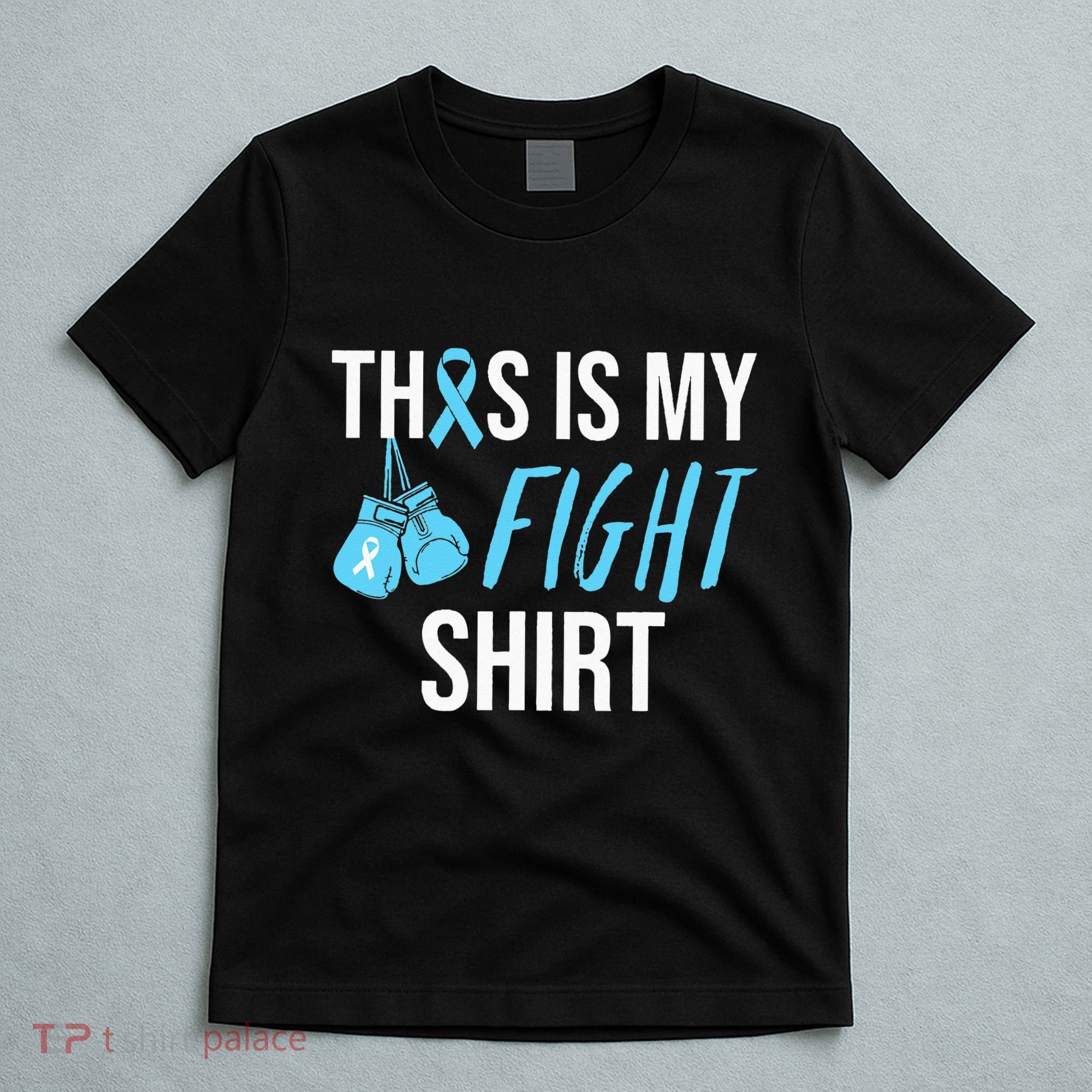 Fight Prostate Cancer Awareness Light Blue Ribbon Survivor T-Shirt