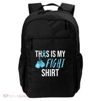 Fight Prostate Cancer Awareness Light Blue Ribbon Survivor Backpack thumb 0