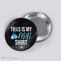 Fight Prostate Cancer Awareness Light Blue Ribbon Survivor Button thumb 0