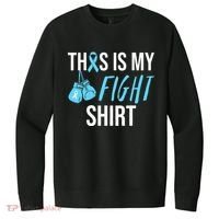 Fight Prostate Cancer Awareness Light Blue Ribbon Survivor V.I.T. Fleece Crew Sweatshirt thumb 0