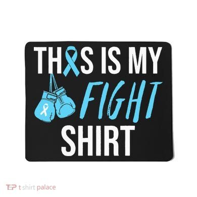 Fight Prostate Cancer Awareness Light Blue Ribbon Survivor Mousepad
