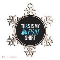 Fight Prostate Cancer Awareness Light Blue Ribbon Survivor Ornament thumb 0