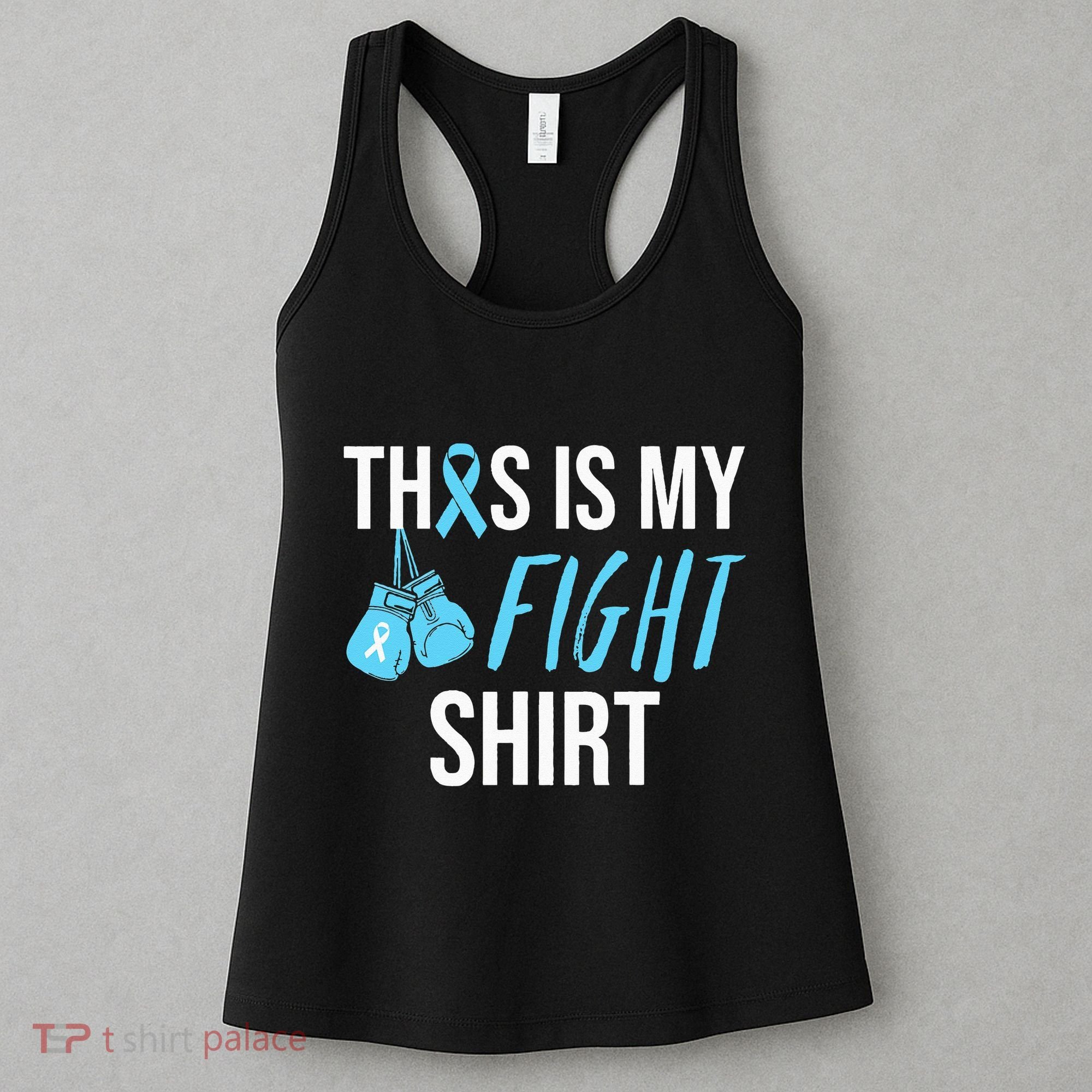 Fight Prostate Cancer Awareness Light Blue Ribbon Survivor Women's Tank Top