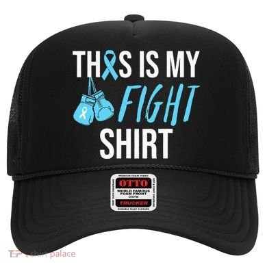 Fight Prostate Cancer Awareness Light Blue Ribbon Survivor Hat