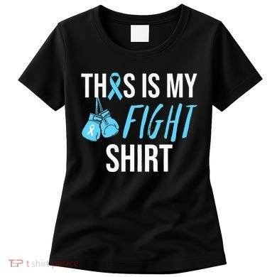 Fight Prostate Cancer Awareness Light Blue Ribbon Survivor Women's T-Shirt