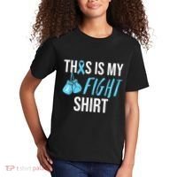 Fight Prostate Cancer Awareness Light Blue Ribbon Survivor Kids T-Shirt thumb 2