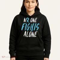 Fight Prostate Cancer Awareness Light Blue Ribbon Survivor Hoodie thumb 5