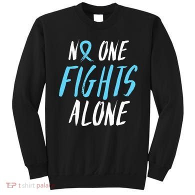 Fight Prostate Cancer Awareness Light Blue Ribbon Survivor Sweatshirt