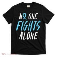 Fight Prostate Cancer Awareness Light Blue Ribbon Survivor T-Shirt thumb 0