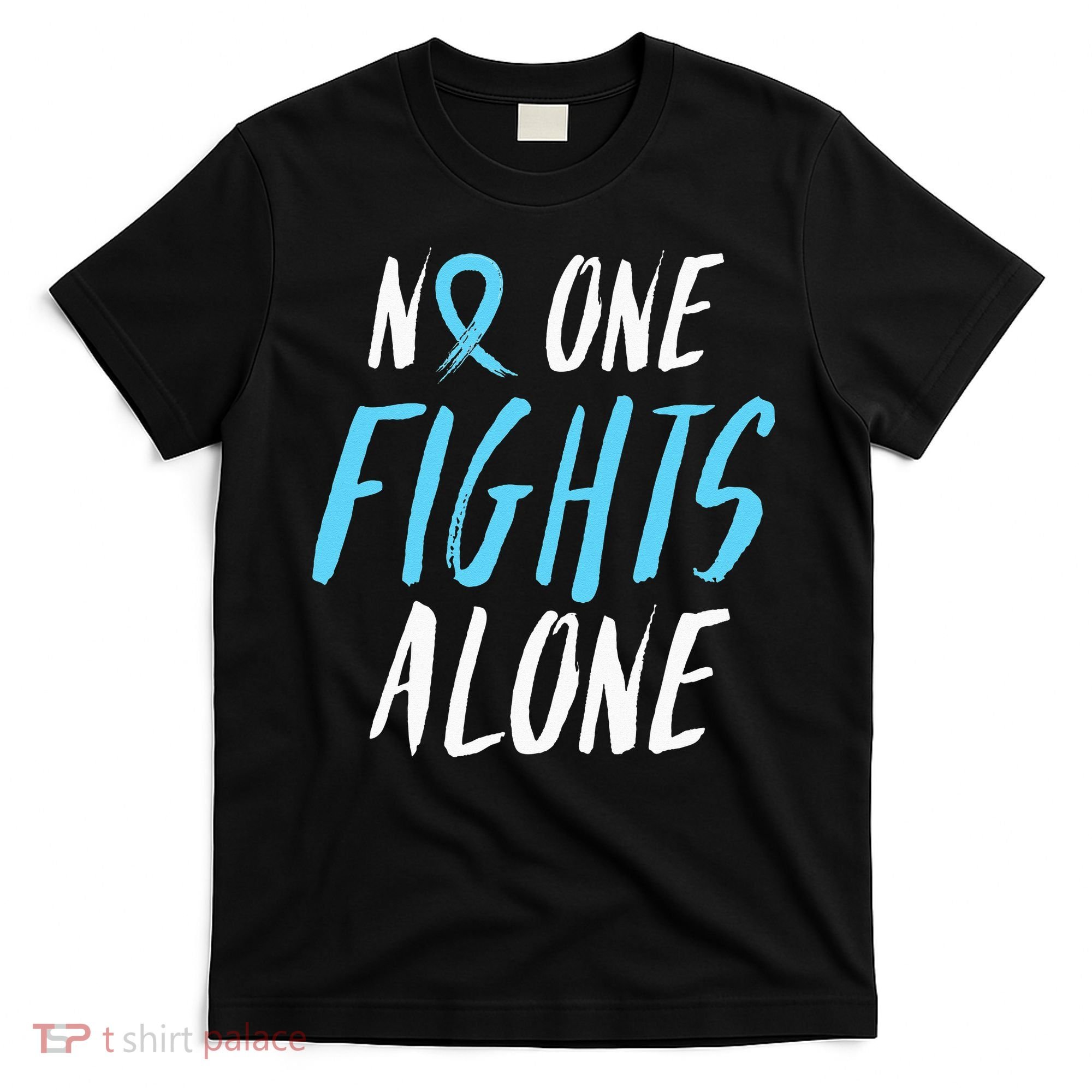 Fight Prostate Cancer Awareness Light Blue Ribbon Survivor T-Shirt