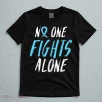 Fight Prostate Cancer Awareness Light Blue Ribbon Survivor T-Shirt thumb 5