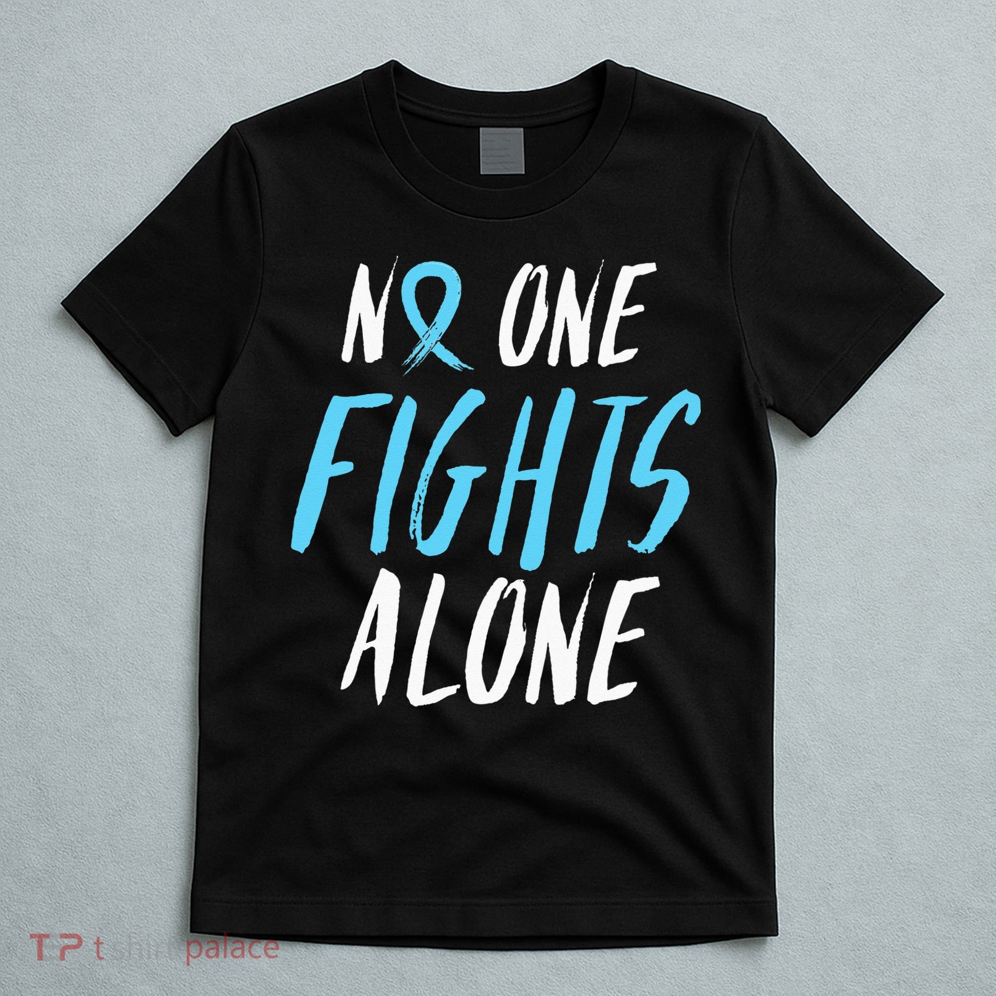 Fight Prostate Cancer Awareness Light Blue Ribbon Survivor T-Shirt