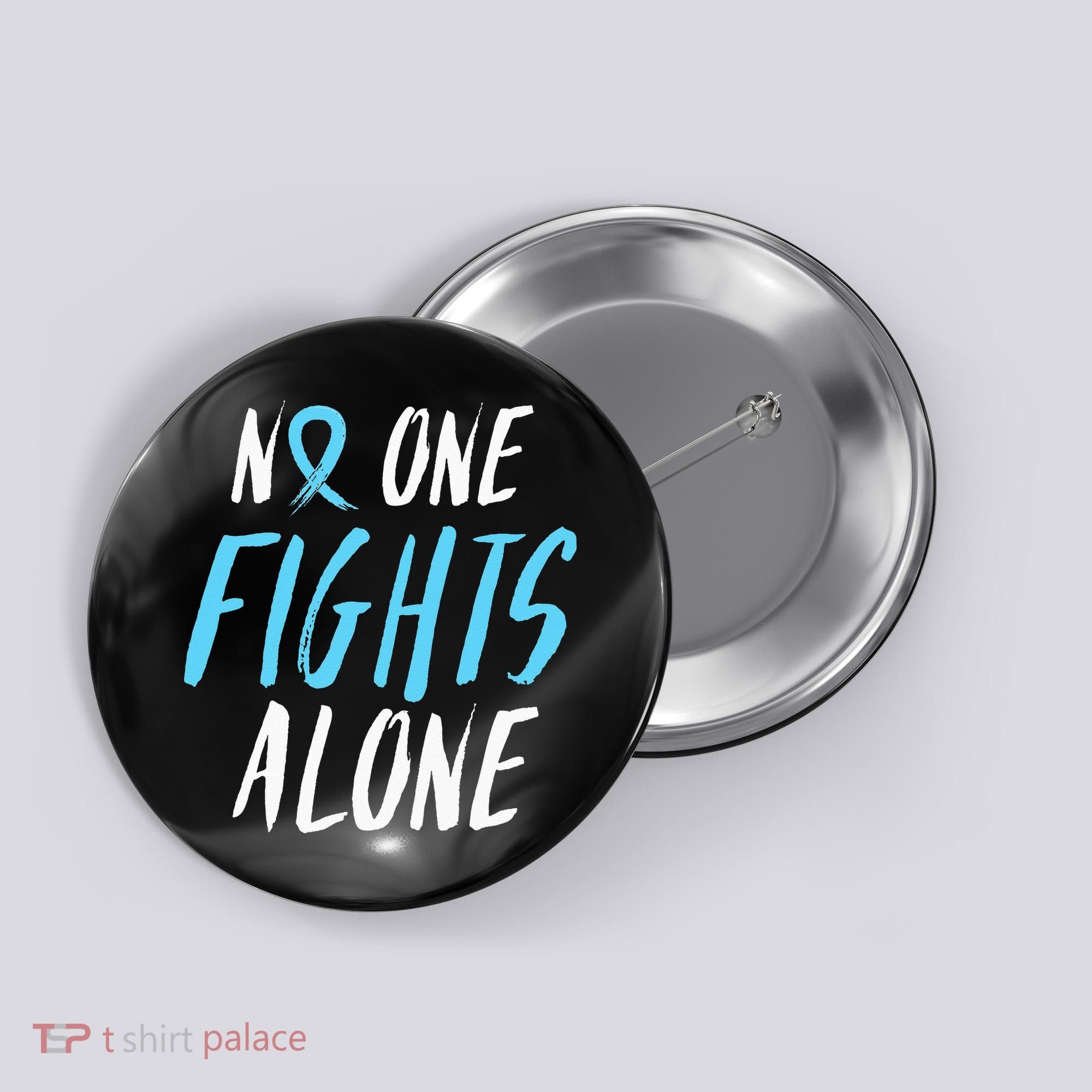 Fight Prostate Cancer Awareness Light Blue Ribbon Survivor Button