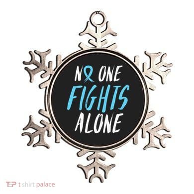 Fight Prostate Cancer Awareness Light Blue Ribbon Survivor Ornament