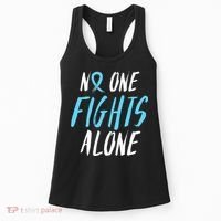Fight Prostate Cancer Awareness Light Blue Ribbon Survivor Women's Tank Top thumb 0