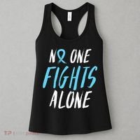 Fight Prostate Cancer Awareness Light Blue Ribbon Survivor Women's Tank Top thumb 3