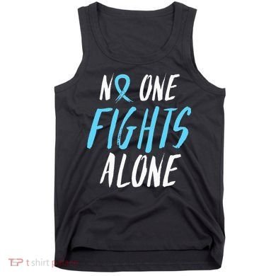Fight Prostate Cancer Awareness Light Blue Ribbon Survivor Tank Top