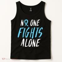 Fight Prostate Cancer Awareness Light Blue Ribbon Survivor Tank Top thumb 2