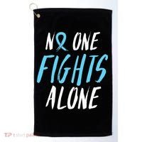 Fight Prostate Cancer Awareness Light Blue Ribbon Survivor Golf Towel thumb 0