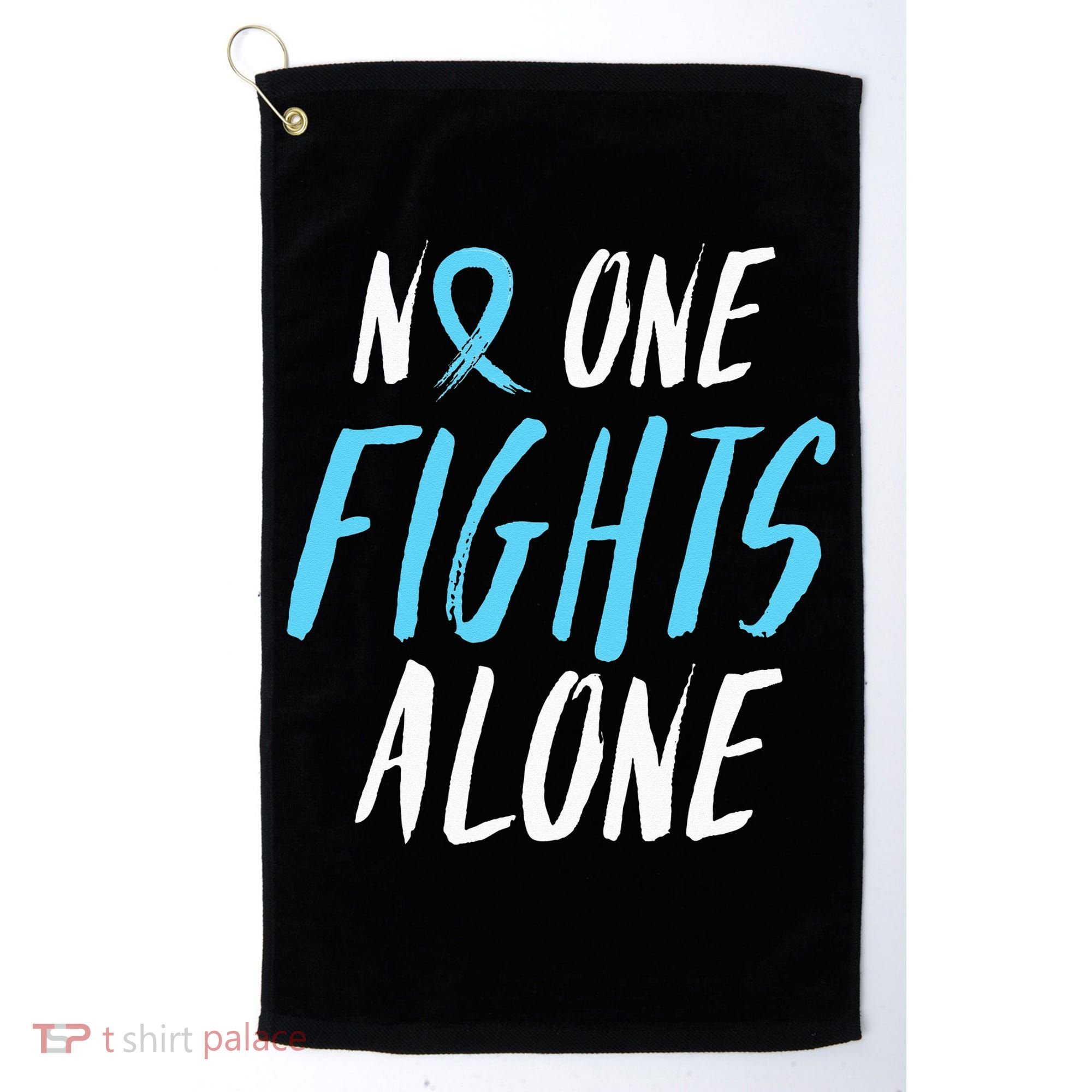 Fight Prostate Cancer Awareness Light Blue Ribbon Survivor Golf Towel