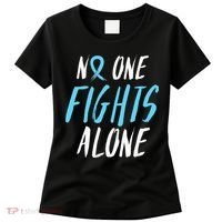 Fight Prostate Cancer Awareness Light Blue Ribbon Survivor Women's T-Shirt thumb 0