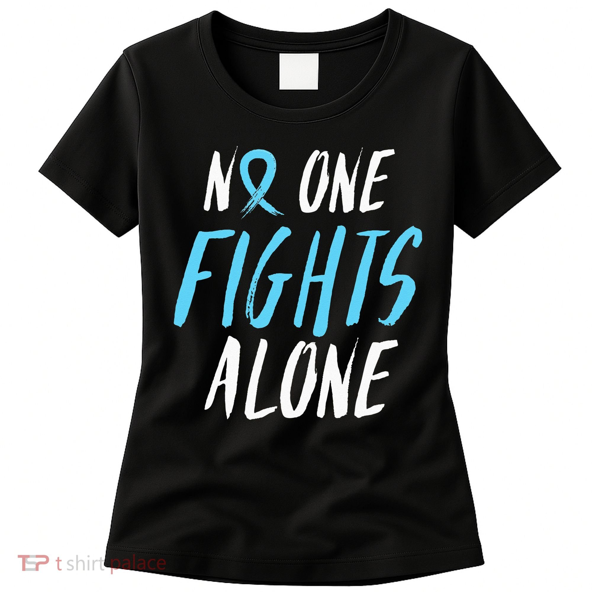 Fight Prostate Cancer Awareness Light Blue Ribbon Survivor Women's T-Shirt