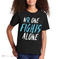 Fight Prostate Cancer Awareness Light Blue Ribbon Survivor Kids T-Shirt thumb 2