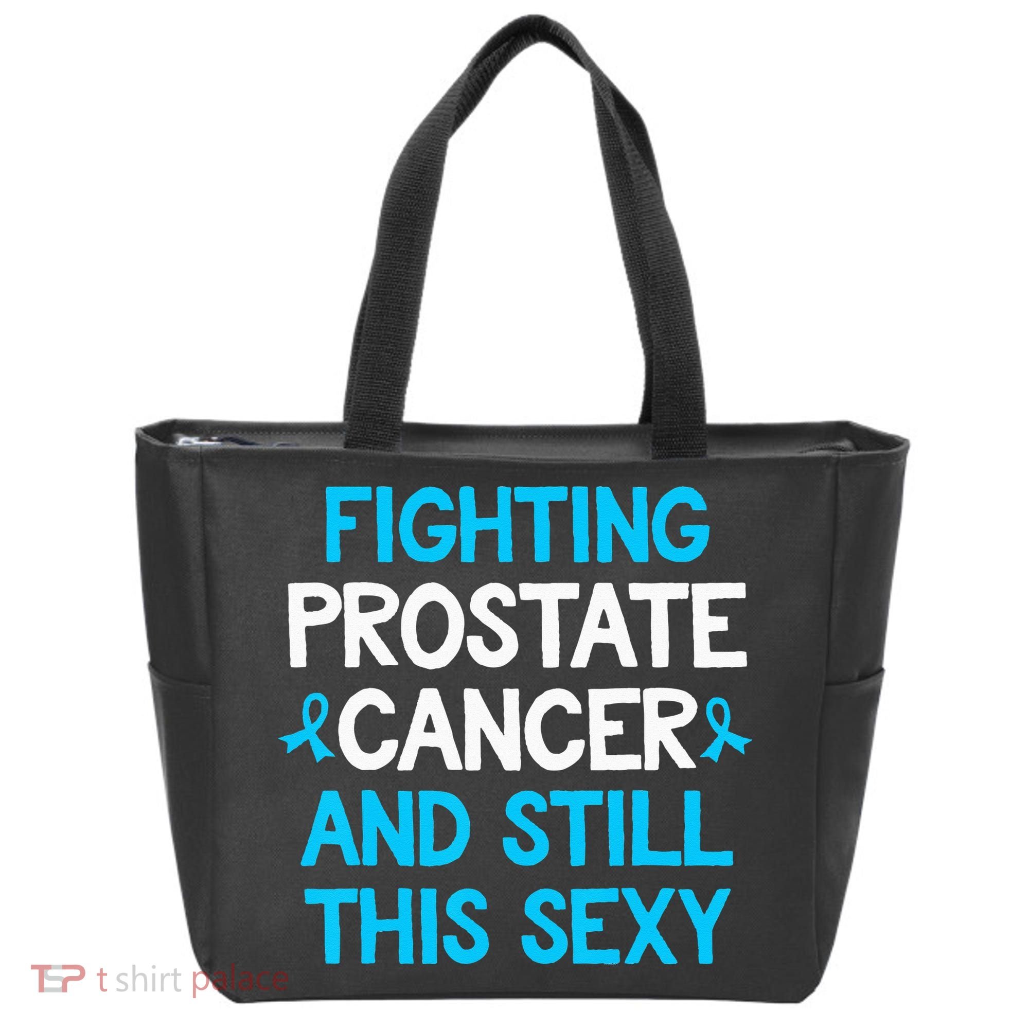 Fighting Prostate Cancer And Still This Sexy Prostate Cancer Tote Bag