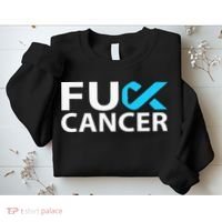 Fuck Prostate Cancer F U FU Blue Ribbon Cancer Awareness Sweatshirt thumb 2