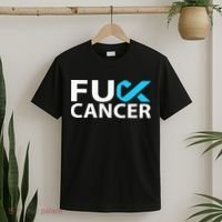 Fuck Prostate Cancer F U FU Blue Ribbon Cancer Awareness T-Shirt thumb 2