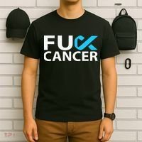 Fuck Prostate Cancer F U FU Blue Ribbon Cancer Awareness T-Shirt thumb 6