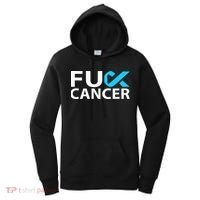 Fuck Prostate Cancer F U FU Blue Ribbon Cancer Awareness Women's Hoodie thumb 0