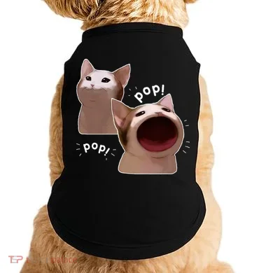 Funny Pop Cat Meme Doggie Tank