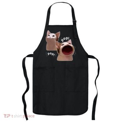 Funny Pop Cat Meme Apron