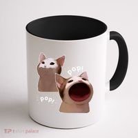 Funny Pop Cat Meme Coffee Mug thumb 1