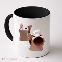 Funny Pop Cat Meme Coffee Mug thumb 0
