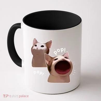 Funny Pop Cat Meme Coffee Mug