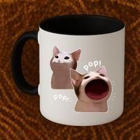Funny Pop Cat Meme Coffee Mug thumb 2