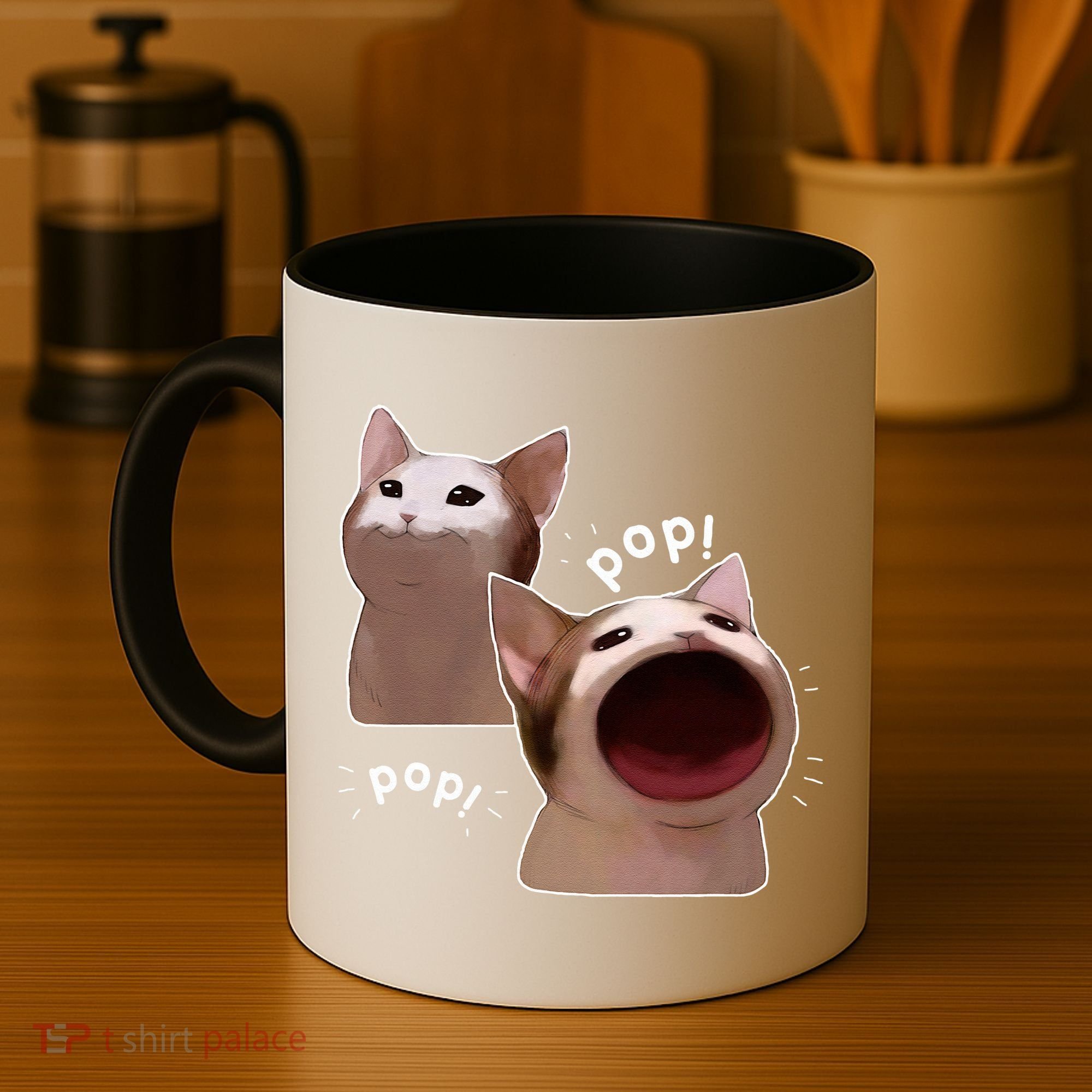 Funny Pop Cat Meme Coffee Mug