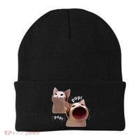 Funny Pop Cat Meme Beanie thumb 0