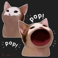 Funny Pop Cat Meme Beanie thumb 2