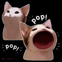 Funny Pop Cat Meme Pajama Set thumb 2