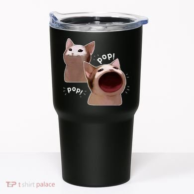 Funny Pop Cat Meme Tumbler