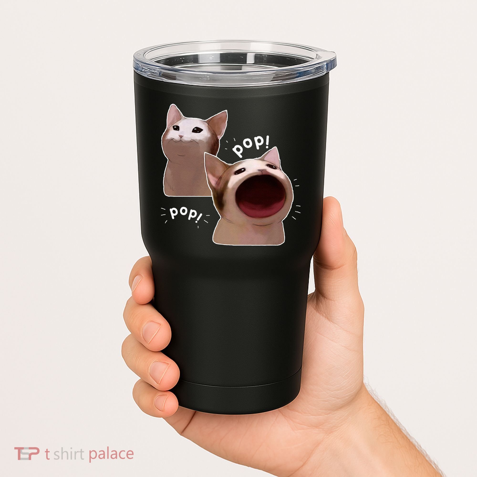 Funny Pop Cat Meme Tumbler
