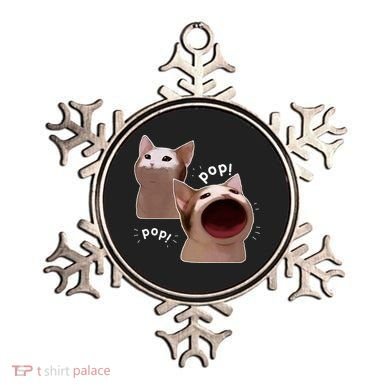 Funny Pop Cat Meme Ornament