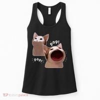 Funny Pop Cat Meme Women's Tank Top thumb 0