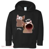 Funny Pop Cat Meme Toddler Hoodie thumb 0