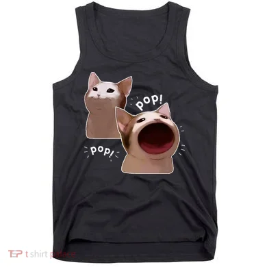 Funny Pop Cat Meme Tank Top