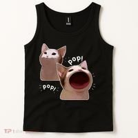 Funny Pop Cat Meme Tank Top thumb 2