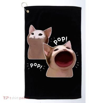 Funny Pop Cat Meme Golf Towel